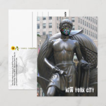 Jugendstatue mit Calavera Gesichtsmaske - NYC V Po