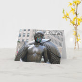 Jugendstatue mit calvera Gesichtsmaske - NYC H Kar Karte (Gelbe Blume)