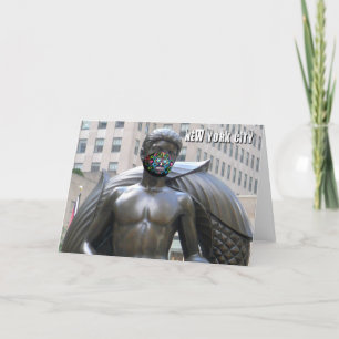 Jugendstatue mit calvera Gesichtsmaske - NYC H Kar Karte