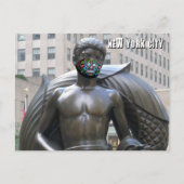 Jugendstatue mit Calvera-Gesichtsmaske - NYC H Pos Postkarte (Vorderseite)