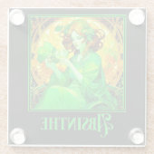 Jugendstil Absinthe Glasuntersetzer (Rückseite)
