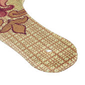 Jugendstil abstrakte Blume bordeauxrot grün Schneidebrett (Ecke)