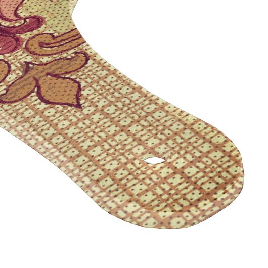 Jugendstil abstrakte Blume bordeauxrot grün Schneidebrett (Ecke)