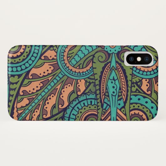 Jugendstil-abstrakte Christi-Kommode aquamarin Case-Mate iPhone Hülle (Rückseite (Horizontal))