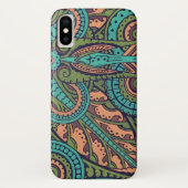 Jugendstil-abstrakte Christi-Kommode aquamarin Case-Mate iPhone Hülle (Rückseite)