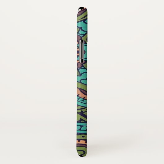 Jugendstil-abstrakte Christi-Kommode aquamarin Case-Mate iPhone Hülle (Hinten/Rechts)