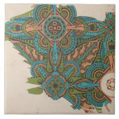 Jugendstil-abstrakte Christi-Kommode Fliese (Vorderseite)