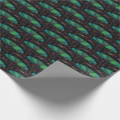 Jugendstil abstrakte Einrichtung braunes Grün Geschenkpapier (Ecke)