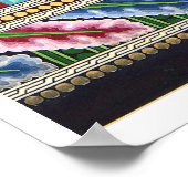 Jugendstil abstrakte Muster bunten Textilkunst Poster (Ecke)