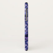 Jugendstil abstraktes Juwel Blau lila Case-Mate iPhone Hülle (Hinten/Links)