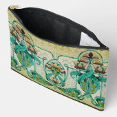 Jugendstil Acanthus Bouquet Blume Makeup Zubehörtasche (Offen)