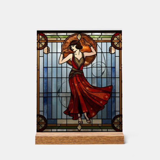 Jugendstil-Acrylglas-Wandkunst Acrylschild (Vorderseite)