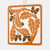 Jugendstil-Akkorde und Blätter aus Eiche Keramikornament (Links)