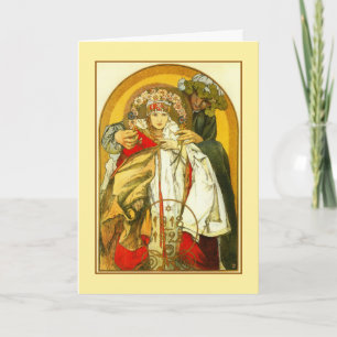 Jugendstil Alfons Mucha Tschechische Republik Gebu Karte