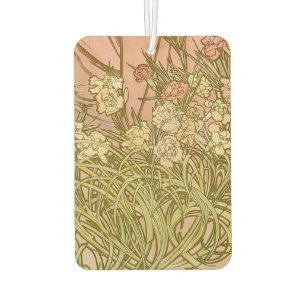 Jugendstil Alfonse Mucha Blüten Nelken Blumen Autolufterfrischer