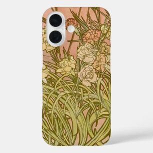 Jugendstil Alfonse Mucha Blütensträuße Nelkenblume iPhone 16 Hülle