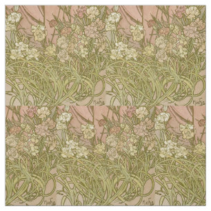 Jugendstil Alfonse Mucha Florale Nelkenblumen Stoff