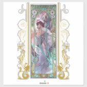 Jugendstil Alphonse Mucha Abend Besichtigung Aufkleber (Blatt)