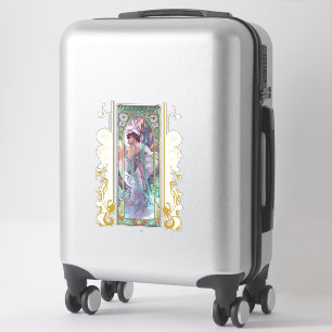 Jugendstil Alphonse Mucha Abend Besichtigung Aufkleber