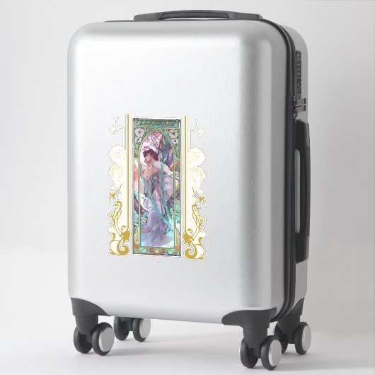 Jugendstil Alphonse Mucha Abend Besichtigung Aufkleber (Koffer)