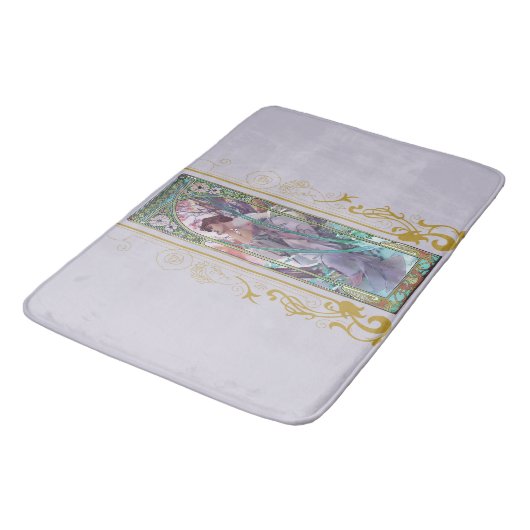 Jugendstil Alphonse Mucha Abend Besichtigung Badematte (Schrägansicht)