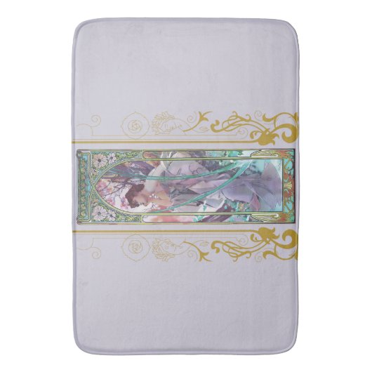 Jugendstil Alphonse Mucha Abend Besichtigung Badematte (Vorderseite Vertikal)