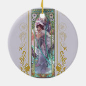 Jugendstil Alphonse Mucha Abend Besichtigung Keramik Ornament (Hinten)