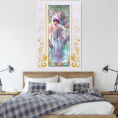 Jugendstil Alphonse Mucha Abend Besichtigung Leinwanddruck (Insitu (Schlafzimmer))