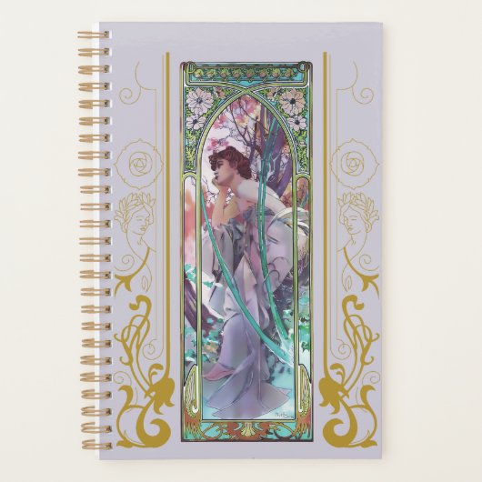 Jugendstil Alphonse Mucha Abend Besichtigung Planer (Vorderseite)