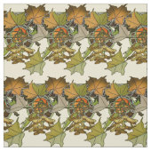 Jugendstil Alphonse Mucha Blätter Muster Stoff (Muster)