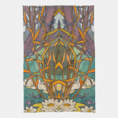 Jugendstil-Alphonse Mucha Blume Geschirrtuch (Vertikal)