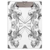 Jugendstil Alphonse Mucha Blume Klemmbrett (Vorderseite)