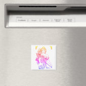Jugendstil Alphonse Mucha Blume Magnet (In Situ (Geschirrspüler))