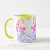 Jugendstil Alphonse Mucha Blume Tasse (Links)
