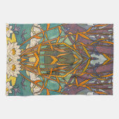 Jugendstil Alphonse Mucha Blumen Teich Libelle Geschirrtuch (Horizontal)