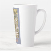 Jugendstil-Alphonse Mucha Blumenkunst 1901 lila Milchtasse (Rechts)