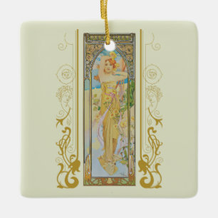 Jugendstil Alphonse Mucha - Die Helligkeit des Tag Keramikornament