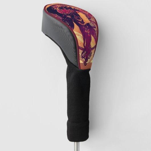 Jugendstil Alphonse Mucha Donna orchini Frau Golf Headcover (angewinkelt)