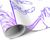 Jugendstil Alphonse Mucha Frau mit Blume Geschenkpapier (Rolleneckpunkt)