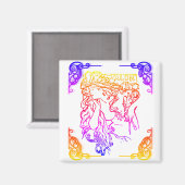 Jugendstil Alphonse Mucha Frauensalon Magnet (Vorderseite/Rückseite)