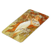 Jugendstil Alphonse Mucha Frühling Magnet (Linke Seite)