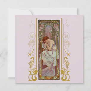 Jugendstil Alphonse Mucha für jeden Anlass Einladung