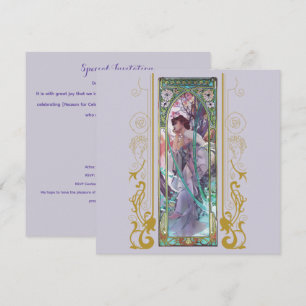 Jugendstil Alphonse Mucha für jeden Anlass Einladung