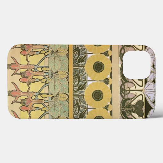 Jugendstil-Alphonse mucha fuschia Case-Mate iPhone Hülle (Rückseite (Horizontal))