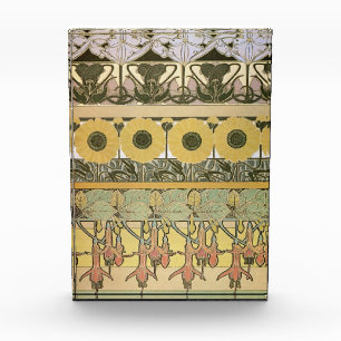Jugendstil-Alphonse mucha fuschia Fotoblock