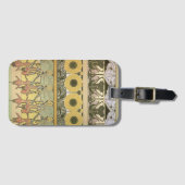 Jugendstil-Alphonse mucha fuschia Gepäckanhänger (Vorderseite (Horizontal))