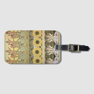 Jugendstil-Alphonse mucha fuschia Gepäckanhänger