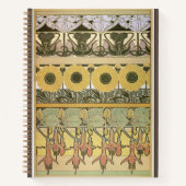 Jugendstil-Alphonse mucha fuschia Notizblock (Vorderseite)