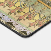 Jugendstil-Alphonse mucha fuschia Schreibtischunterlage (Ecke)