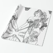 Jugendstil Alphonse Mucha Geschenkpapier (Ungerollt)